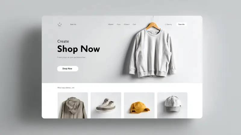 طراحی UI تجارت الکترونیک مینیمالیستی